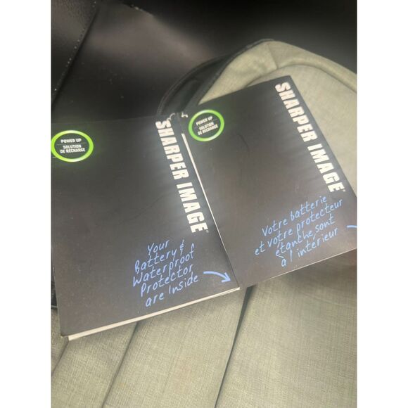 Sharper Image Gray Backpack Laptop Bag w/ Battery Waterproof Protector - Picture 2 of 6